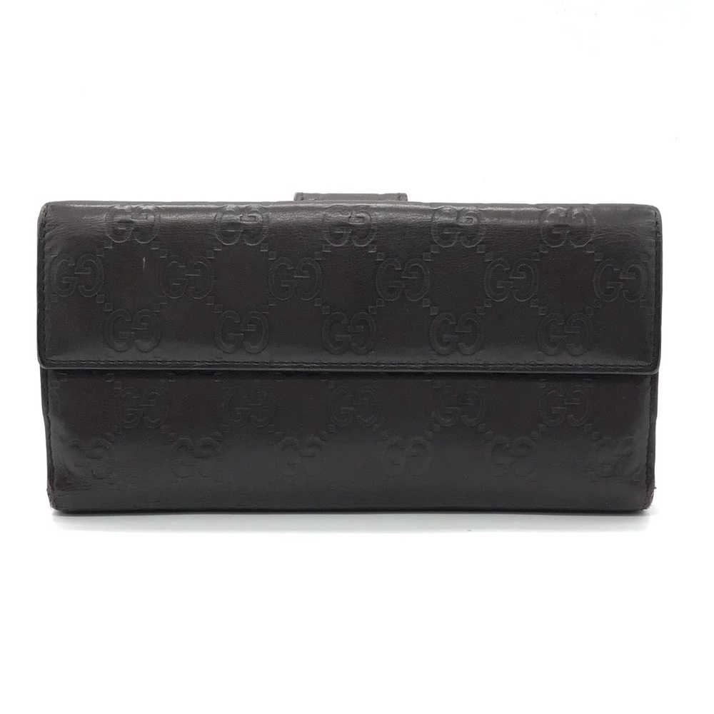 GUCCI Guccissima Bi fold Long Wallet Brown - Picture 3 of 12